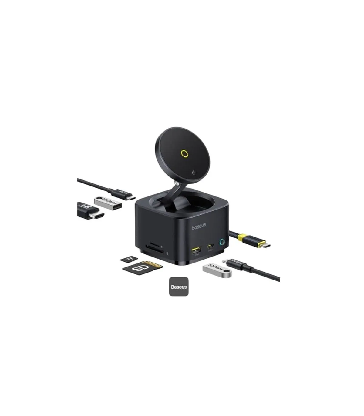 هاب-7-پورت-باسئوس-مدل-magpro-ii-7-in-1-با-شارژ-بیسیم-15-وات (1)