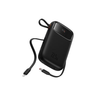 پاوربانک باسئوس مدل Qpow2 DualCable 22.5W ظرفیت 20000 میلی آمپر ساعت