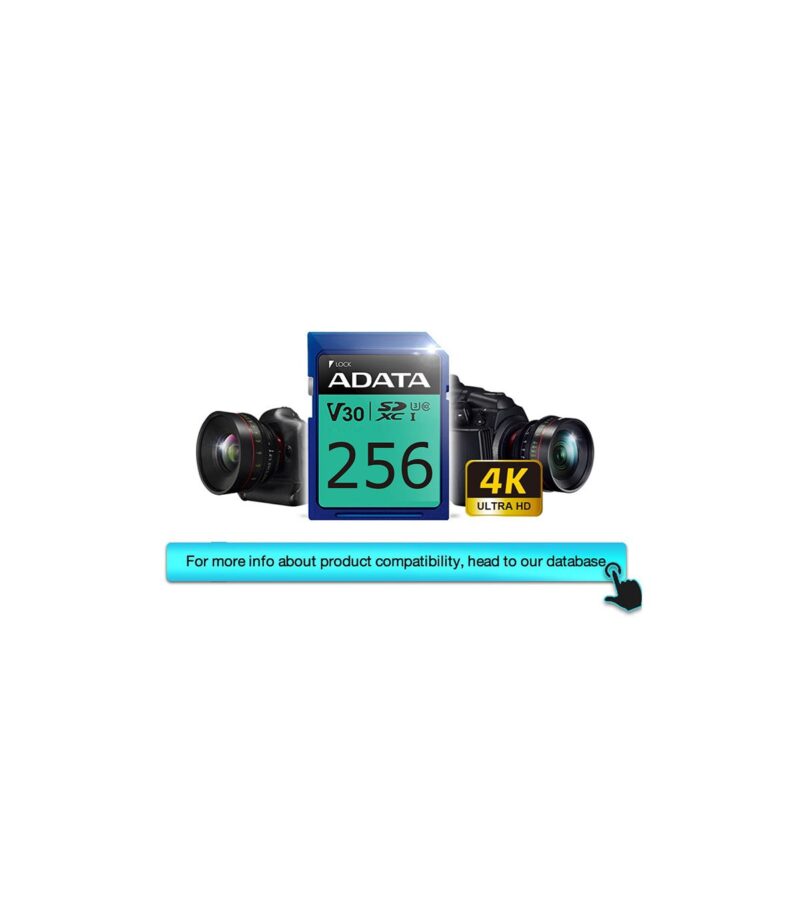کارت حافظه SDXC ای دیتا مدل Premier Pro کلاس 10 استاندارد UHS-I U3 سرعت 100MBps ظرفیت 256 گیگابایت - Image 2